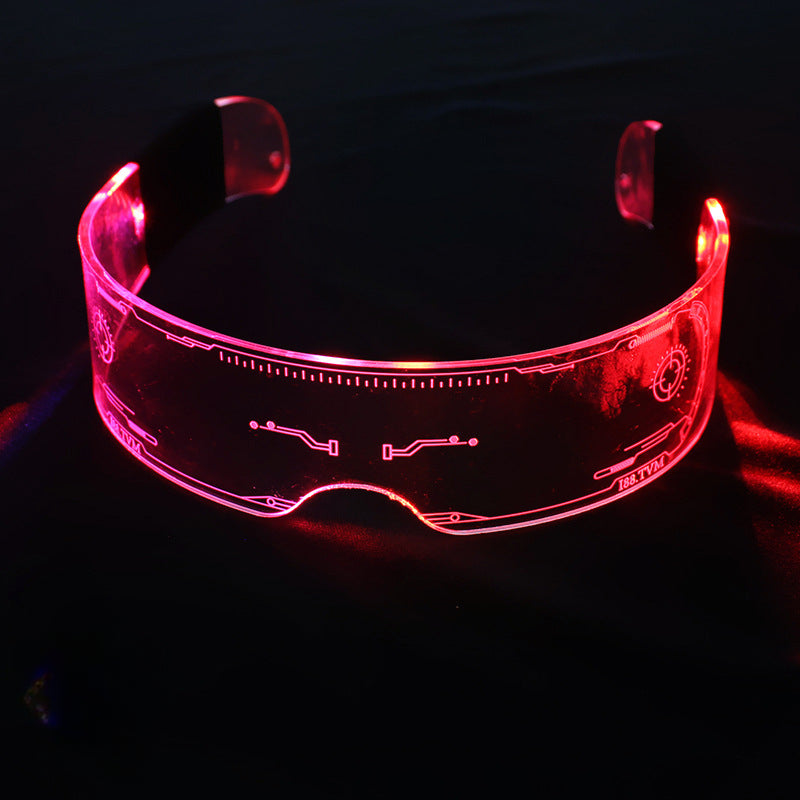 LED bril punk stijl | 7 kleuren lichtgevende feestbril, coole gadget