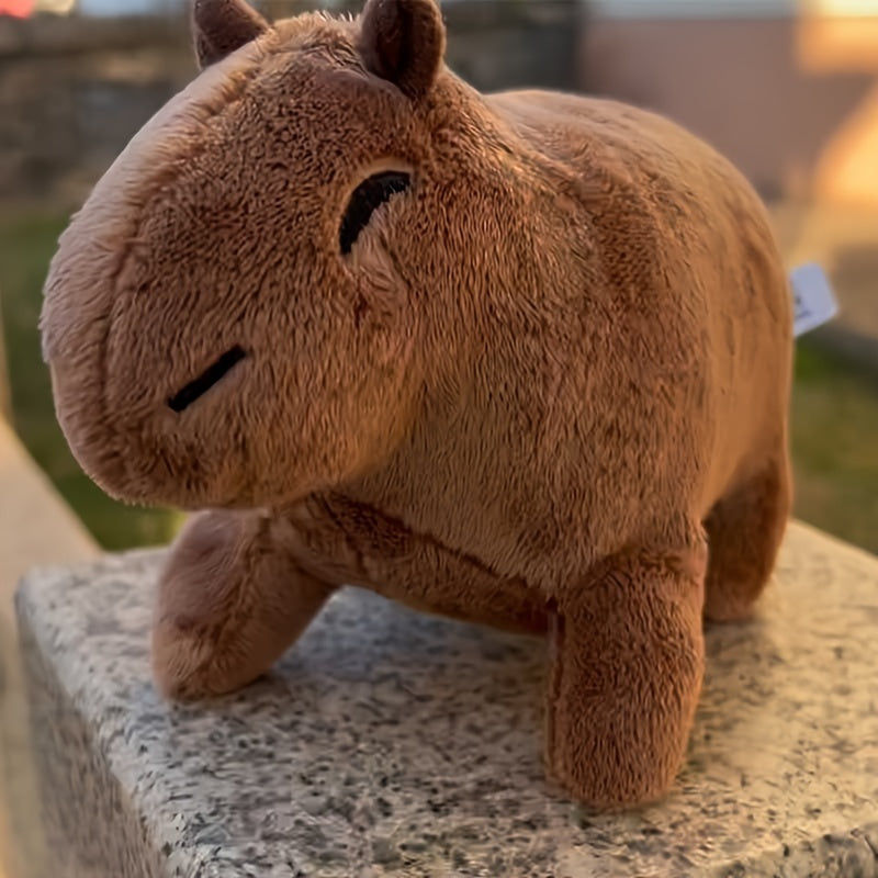22.35 cm Capybara Knuffel | Zachte, Lifelike Pluche met Glimlach | Cadeau voor Jongens & Meisjes