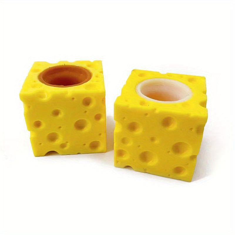 Stress-verlichtend Huisdier Kaas Muis Knijp Speelgoed | Leuk Stressbal Vent Squirrel Cup Grappig Fidget Speelgoed voor Kinderen en Volwassenen
