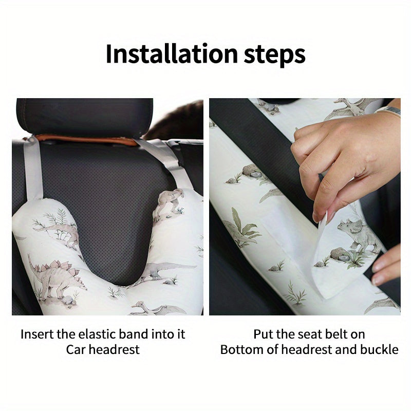 Autogordel slaapkussen | Y-vormig reis kussen met verstelbare band voor auto & trein