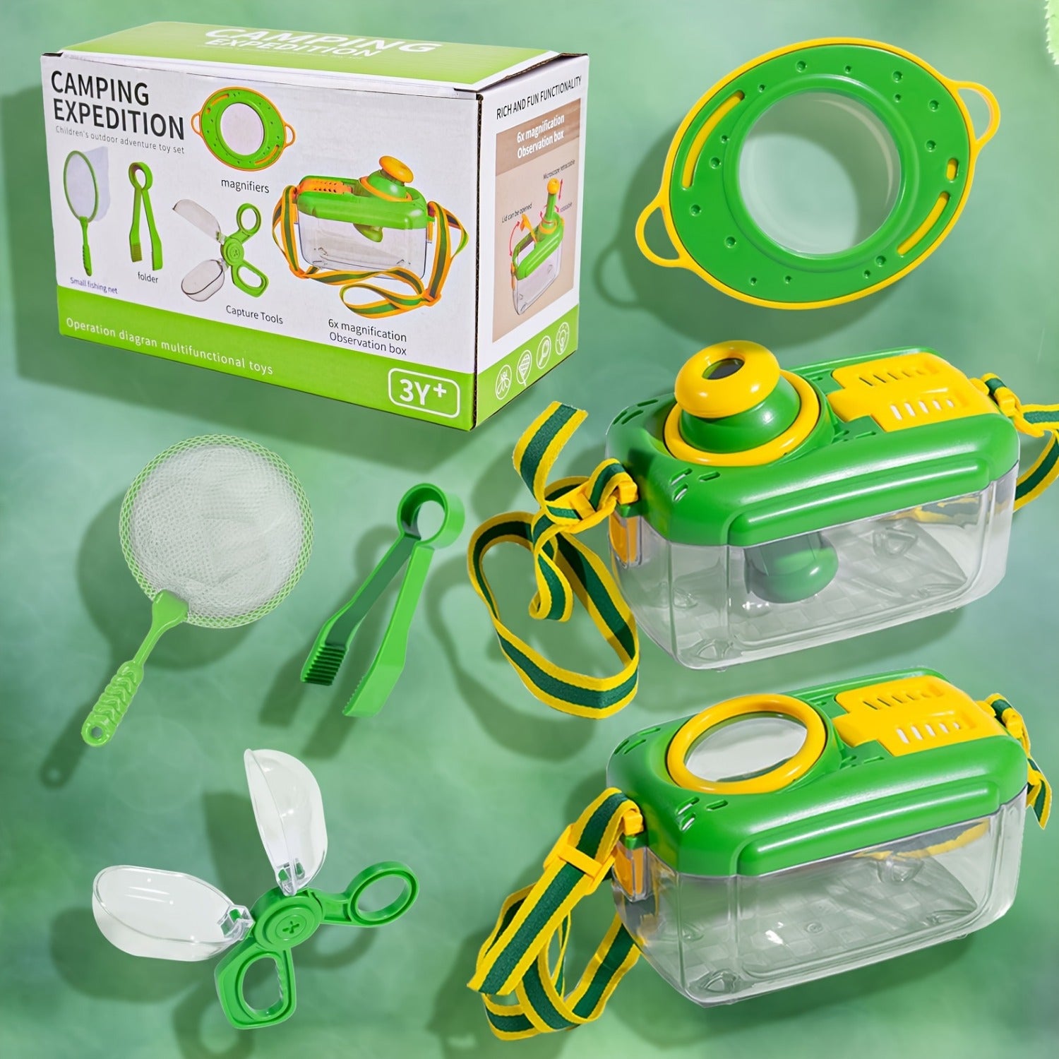 Kinder Natuur Ontdekkingskit | 5-delige Insectenvangset met Habitat, Vlindernet & Pincet, Perfect voor Buitenavonturen (3-6 Jaar)