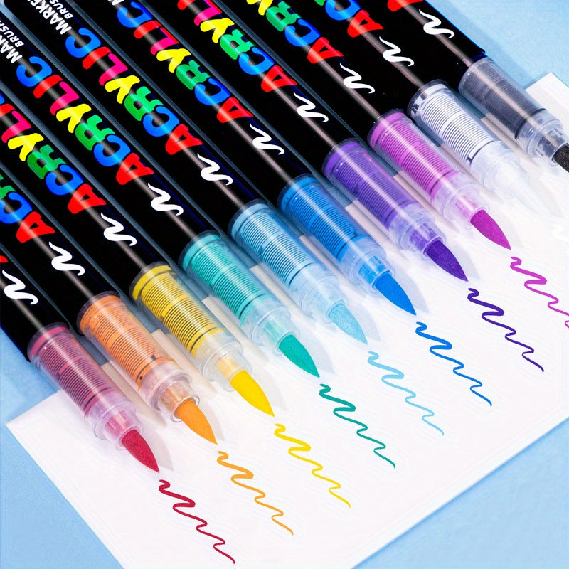 48 Stuks Vloeibare Acrylmarkers – Stapelbare Kleuren voor Professioneel Tekenwerk, Kunst & Decoratie