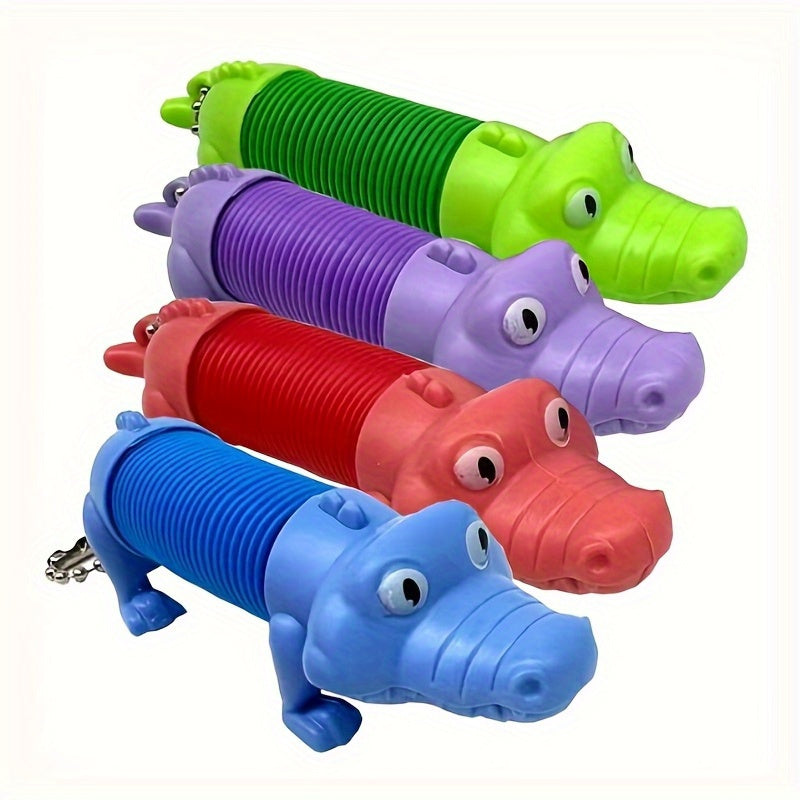 10-delige Dier Pop Tubes Sleutelhanger | Sensorisch Speelgoed & Party Favor