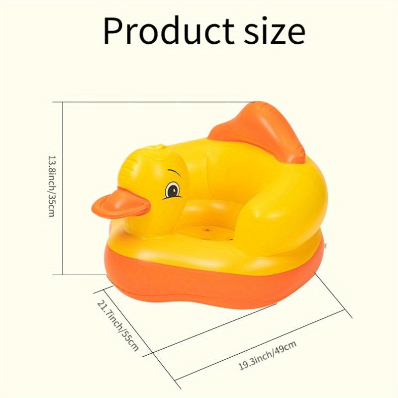Opblaasbare Kleine Gele Eend Kinderstoel | Kinder Cartoon Sofa voor 1, 2, 3 Jaar