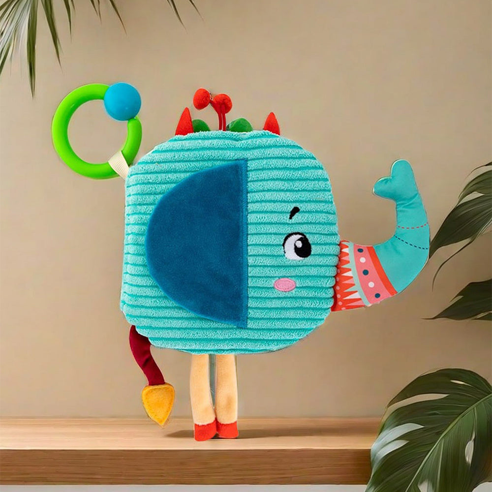 Interactief Kinder Stoffen Boek met Hanglus | Leuke Dierenvachten, Geluid & Textuur Puzzel Speelgoed voor Vroeg Leren