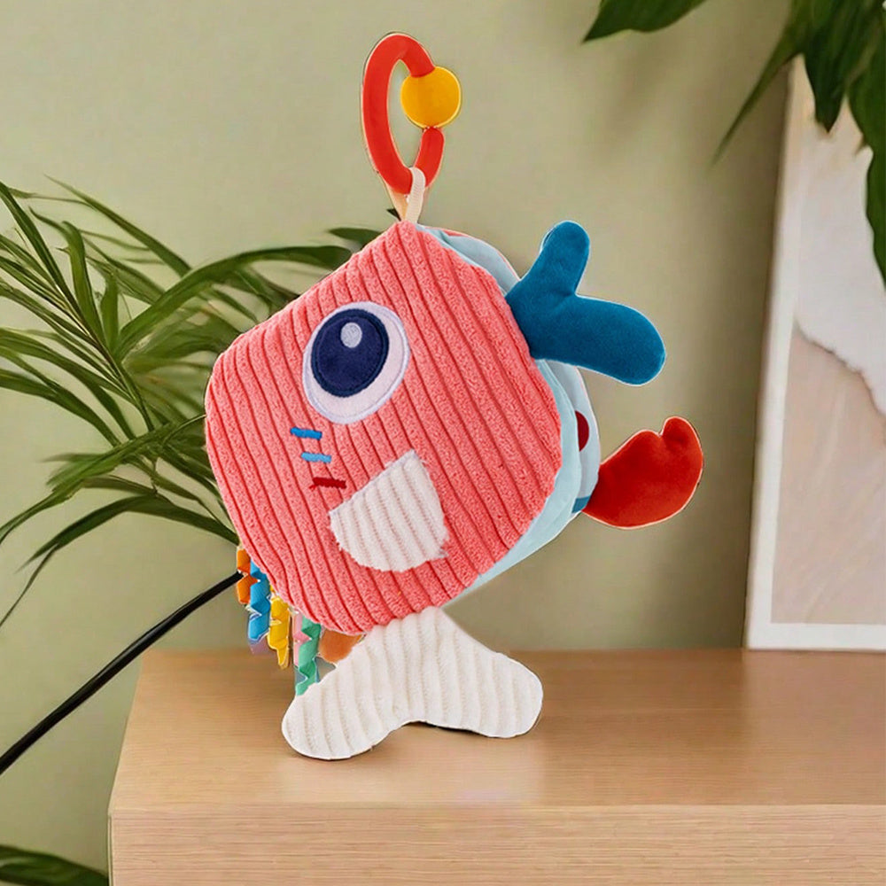 Interactief Kinder Stoffen Boek met Hanglus | Leuke Dierenvachten, Geluid & Textuur Puzzel Speelgoed voor Vroeg Leren