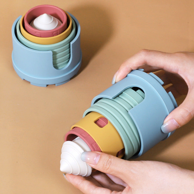 Kleurrijke Siliconen Stapelblokjes voor Baby's | Educatief Speelgoed voor Kleurherkenning & Cijferopbouw