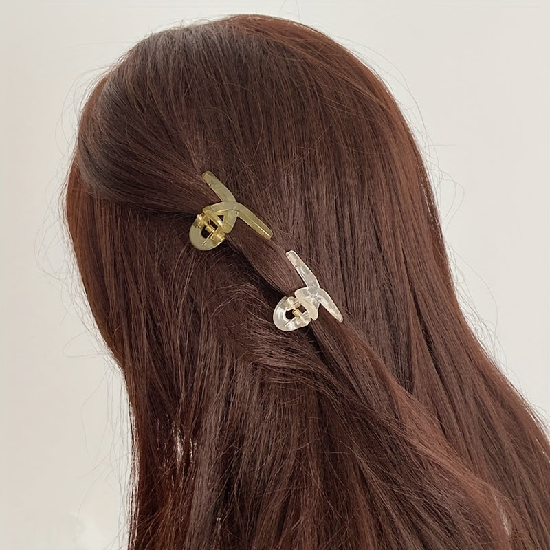 4x Vintage Mini Haarclips – Jelly Kleur Klauwen voor Vrouwen & Meisjes