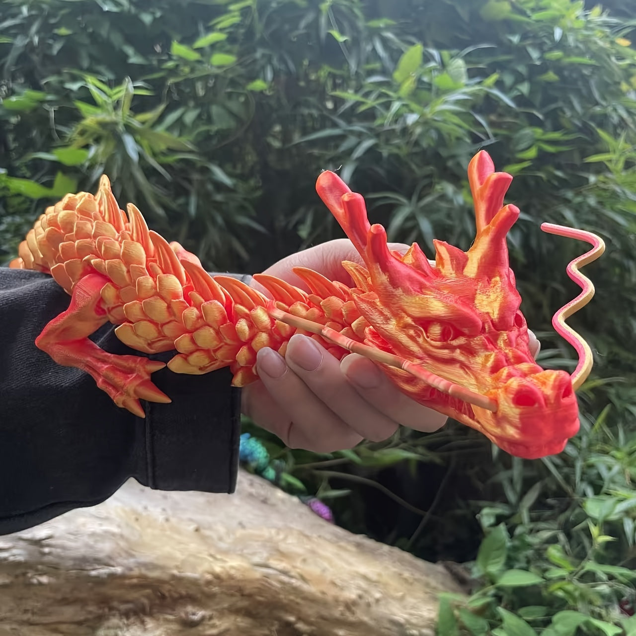 Grote 3D Drakenfiguur 35,43" - Gedetailleerd, Verzamelbare Hars Decoratie - Perfect Cadeau voor Kerst, Halloween, Thanksgiving & Pasen