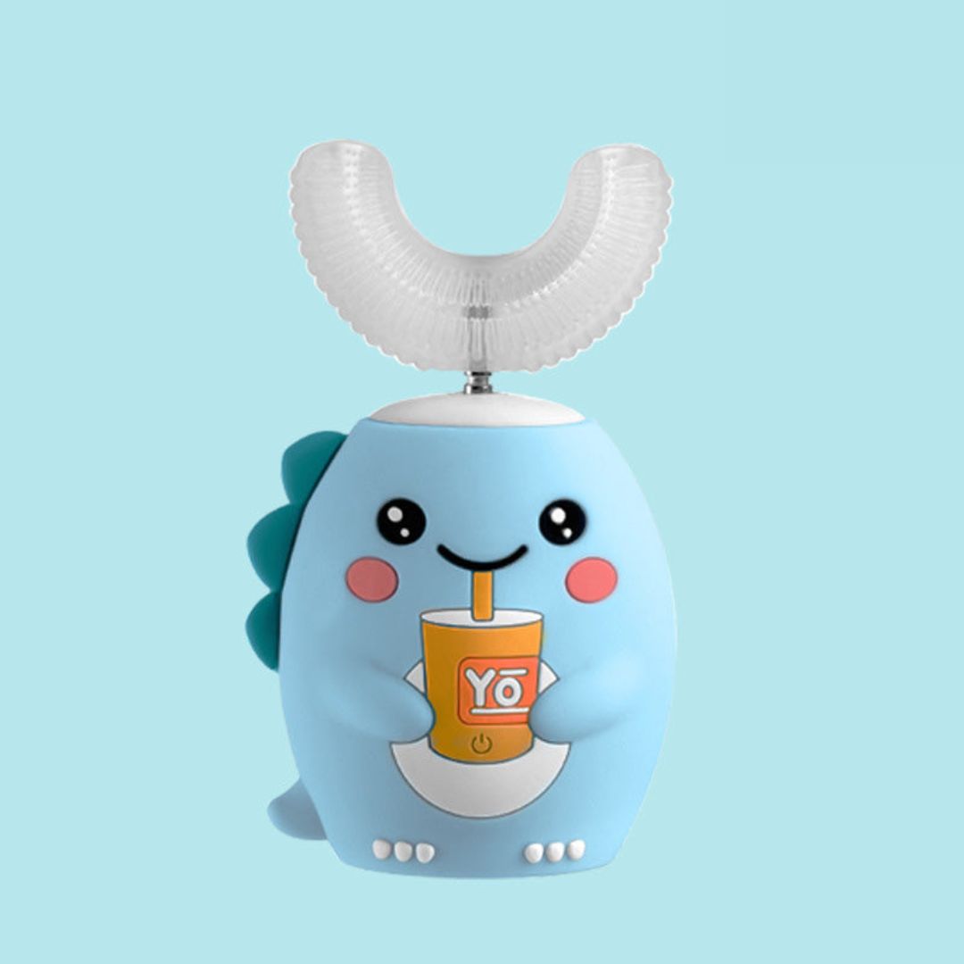 Kinderen U-Vormige Elektrische Tandenborstel met 4 Borstels | Waterproof Ontwerp 360-Graden Reiniging Sonic Tandenborstel met 5 Modi