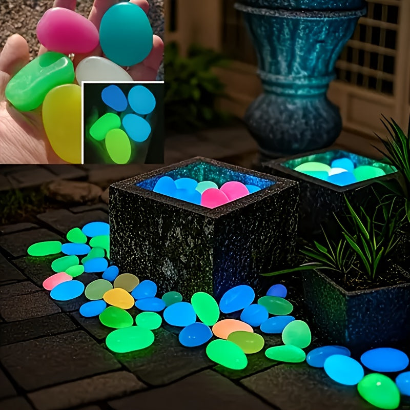 31 stuks lichtgevende stenen | Glow in the dark decoratie voor tuin, vijver of kamer