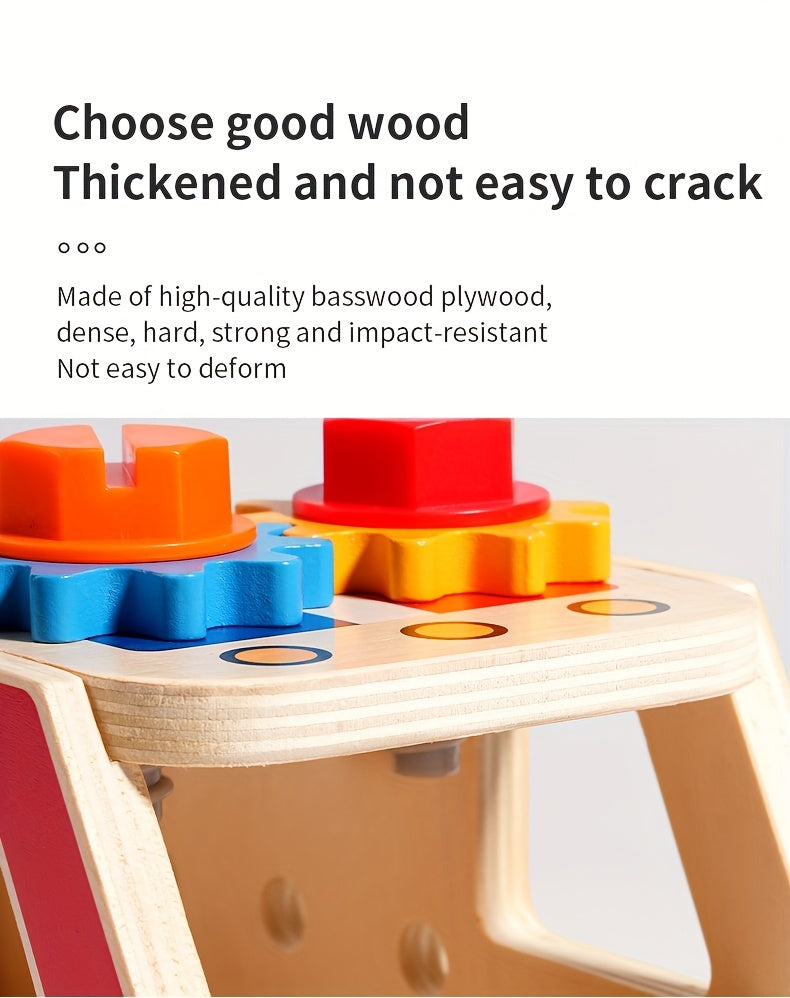 Houten gereedschapsbox|DIY schroef- & moerspeelgoed voor kinderen
