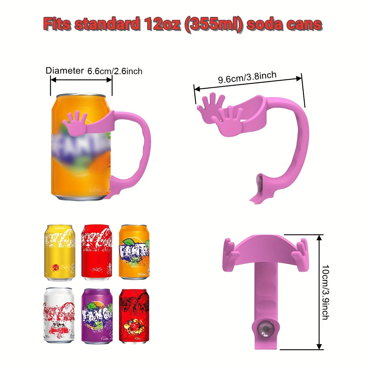 2 Stuks Blikjeshouder met Handvat voor Bier en Frisdrank - Stevige Drink Gadget voor Volwassenen, Mannen en Vrouwen - Ideaal voor Feestjes, BBQ en Camping