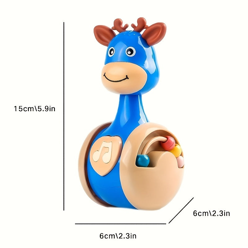 Hertenvormig schommelspeelgoed | Educatief muziekinstrument voor baby's, kruiptraining en cognitieve ontwikkeling, vroege leeractiviteit voor peuters