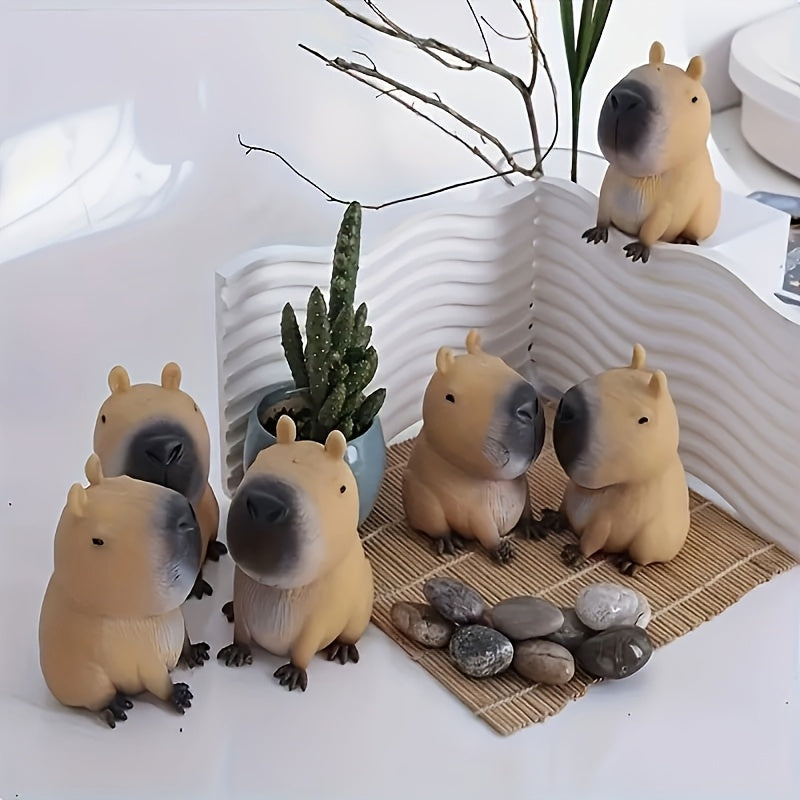 1x Capybara Rubber Speelgoed | Squeeze Bounce Toy | Duurzaam & Uniek | Feestje & Cadeautip voor Halloween/Kerst