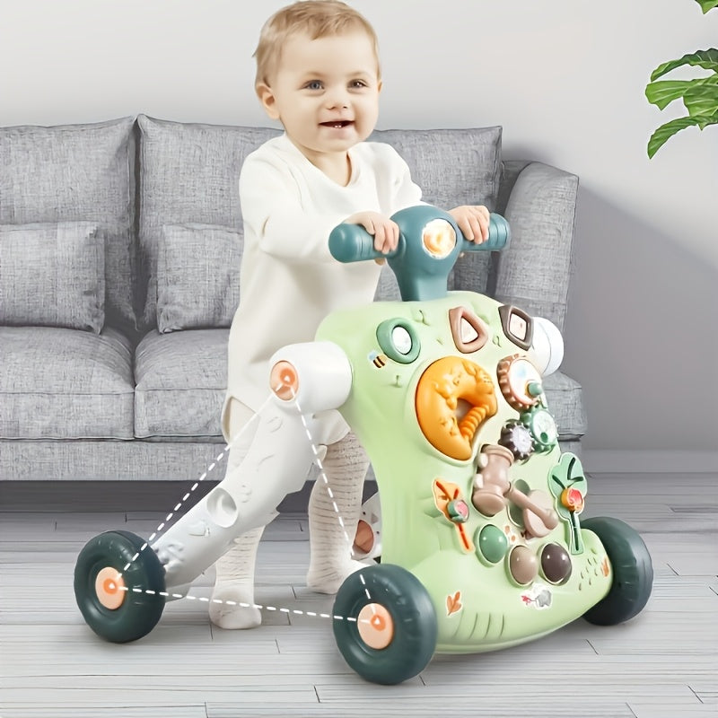 Muzikale Loopwagen voor Peuters | Anti-Kantel Ontwerp | Educatief Speelgoed