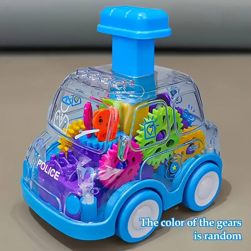 Transparante tandwiel auto | Trek-achter speelgoed jongens & meisjes