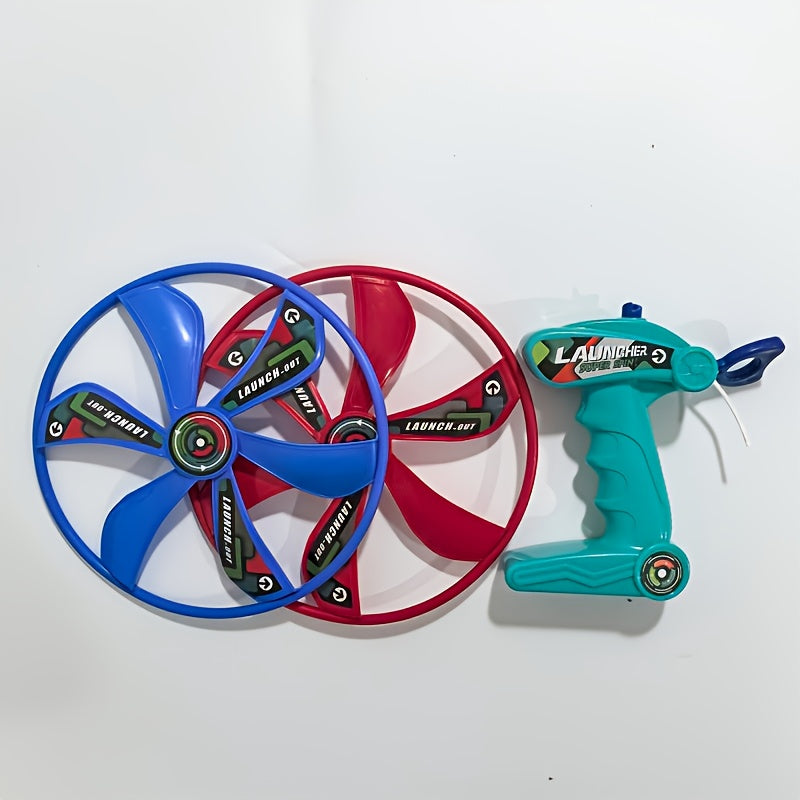 Gyroscopische Vliegende Schijf | Launcher + 2 Schijven Speelgoed