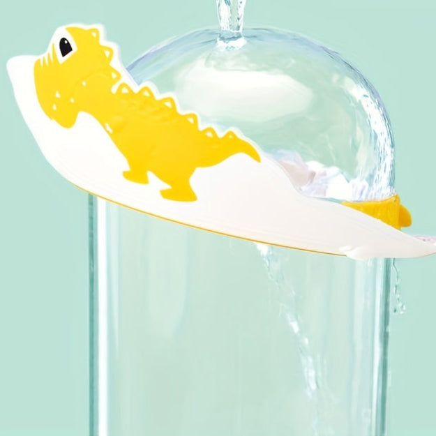 Douchkap met Dino Ontwerp, Plastic Waterdichte Shampoo Barrière, Niet Lekken, Comfortabele Pasvorm met Oorbescherming voor Kinderen tot 6 Jaar