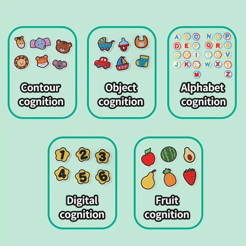 Interactief stickerboek baby | Educatief herbruikbaar speelboek