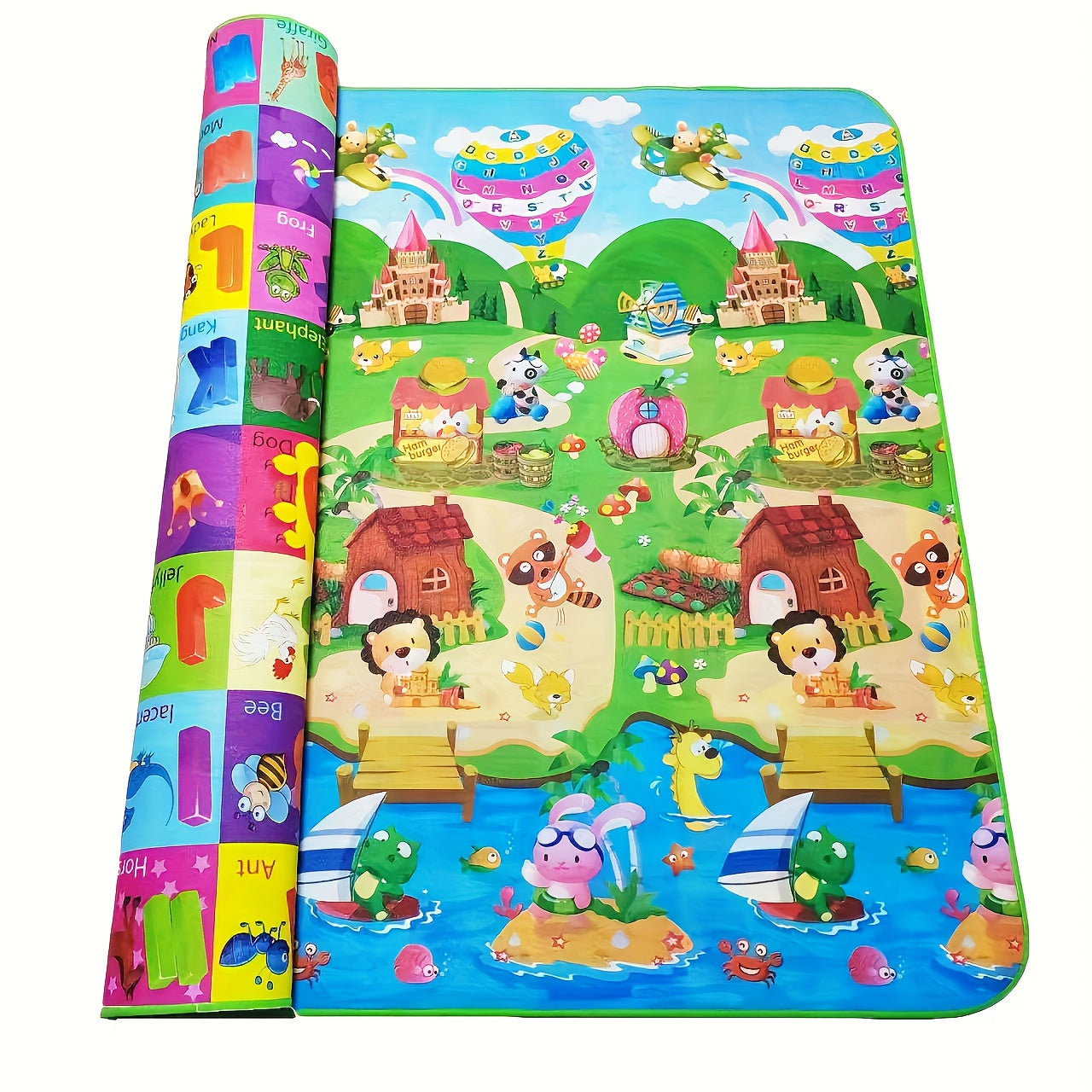 Dubbelzijdige Waterdichte Speelmat | Antislip Schuimvloer Pad met Educatieve Activiteit voor Baby's en Peuters