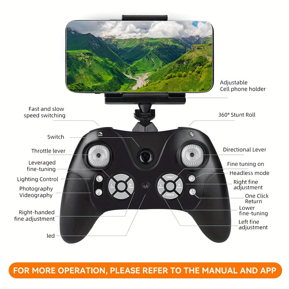 RC-gevechtsvliegtuig 2.4GHz met camera - Foam glider, gemakkelijk te besturen, cadeau voor Halloween en Kerstmis.