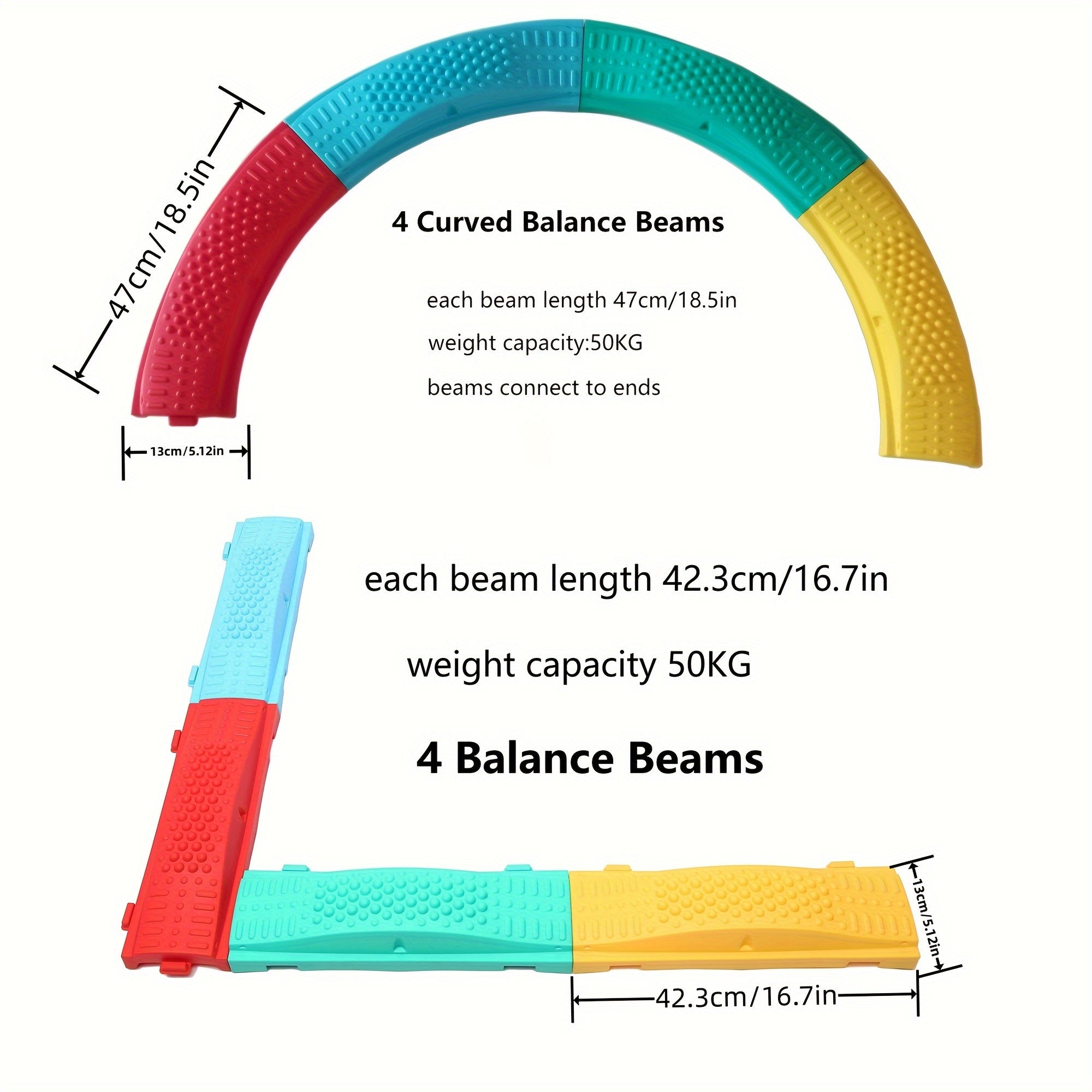 Evenwichtsbalk & Stapstenen Set | Balansspeelgoed 3+ Jaar