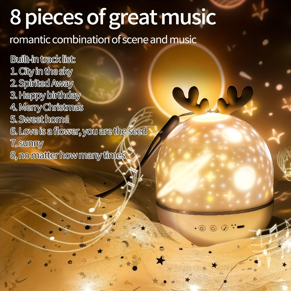 Kinder Sterrenhemel Projector Nachtlamp | 360° Rotating Galaxy Lamp met Muziek & Afstandsbediening | Perfect Cadeau voor Kinderkamer Decor