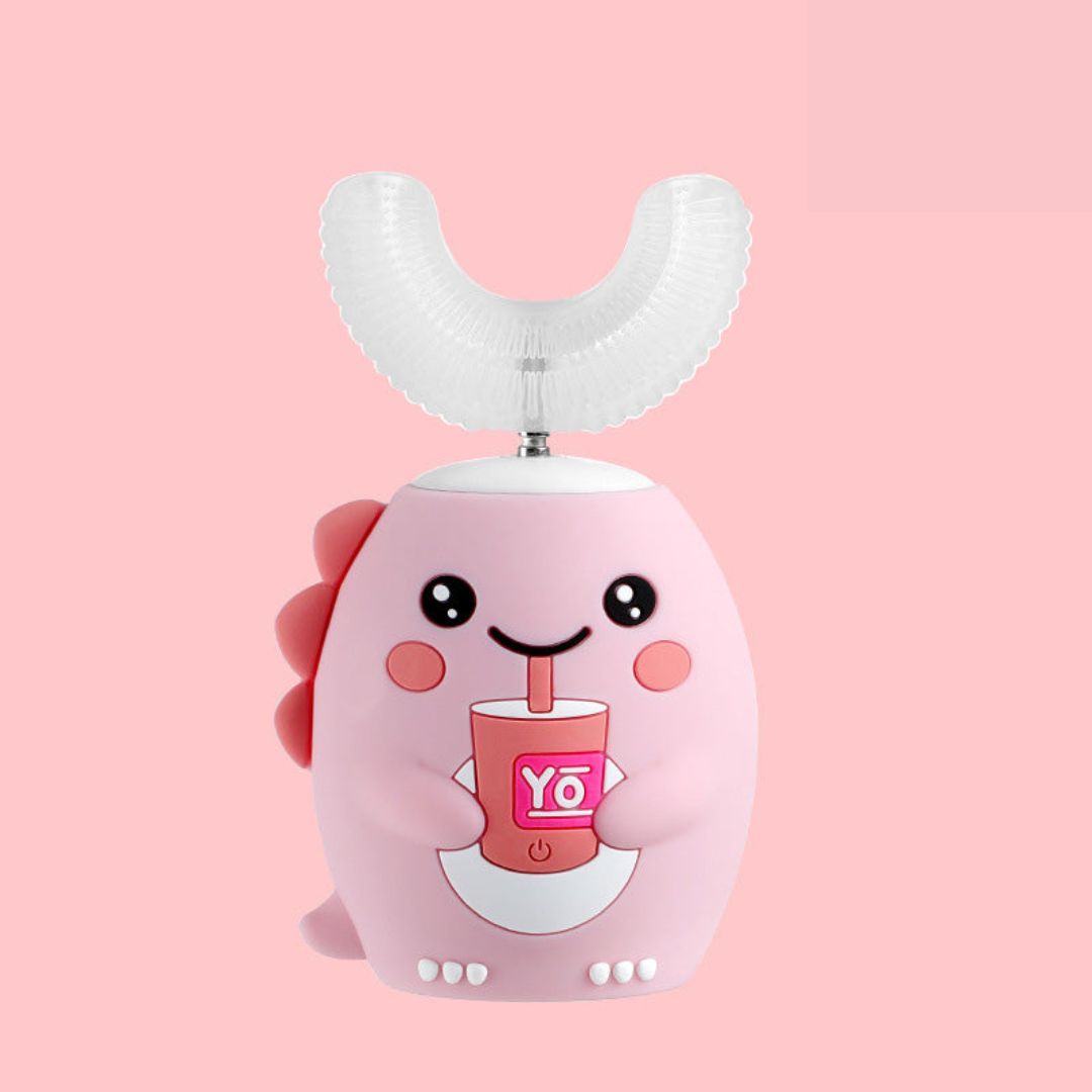 Kinderen U-Vormige Elektrische Tandenborstel met 4 Borstels | Waterproof Ontwerp 360-Graden Reiniging Sonic Tandenborstel met 5 Modi