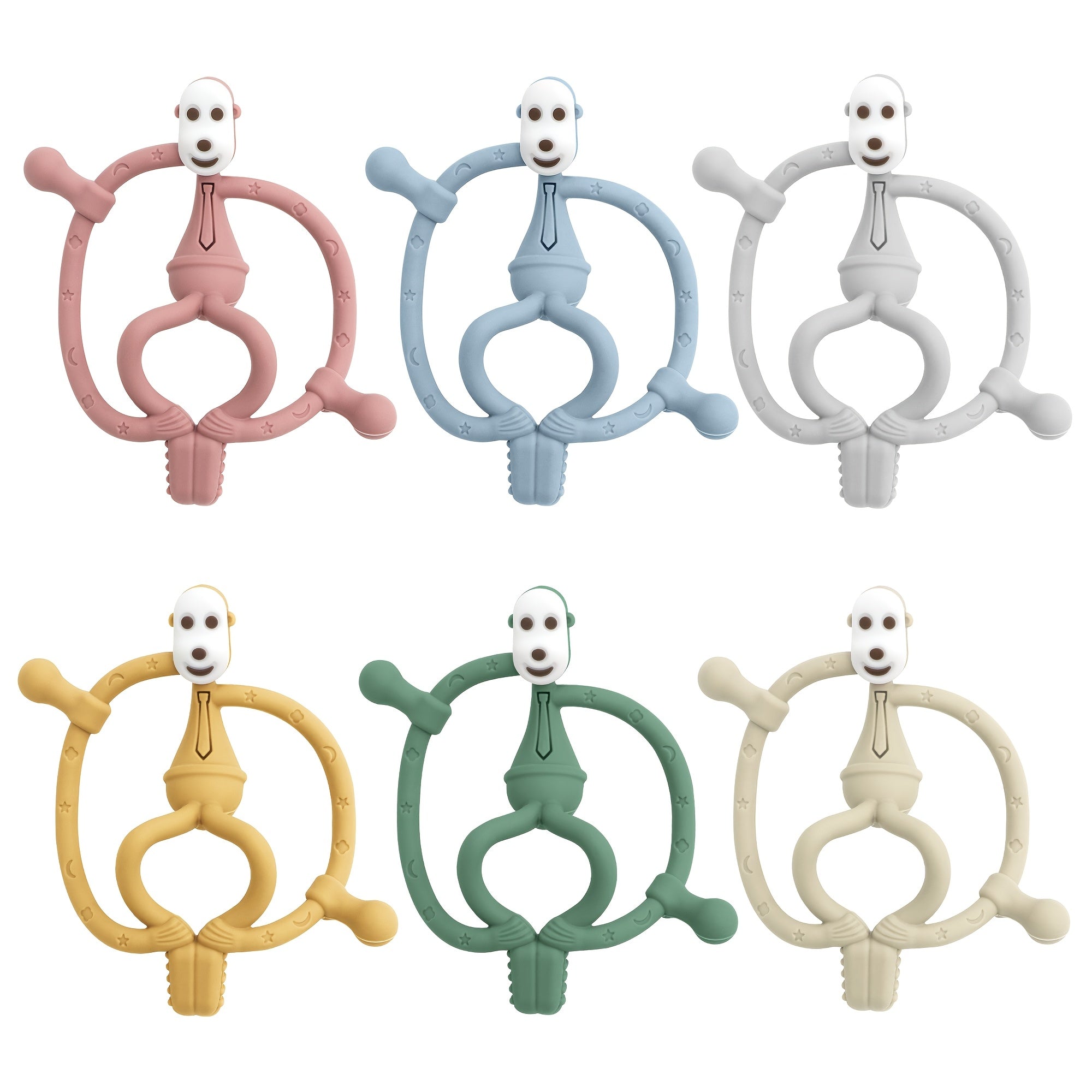 BPA-vrij Silicone Bijtspeelgoed voor Baby's (3+ Maanden) - Makkelijk Vast te Houden, Verkrijgbaar in 6 Kleuren