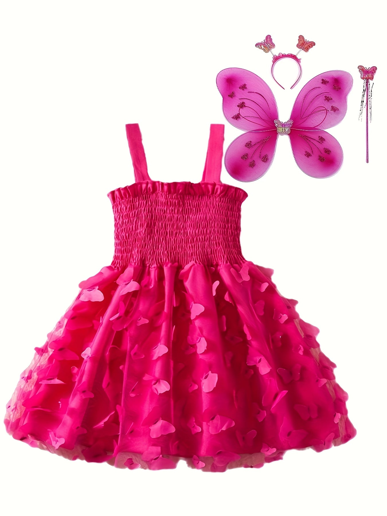 Magische prinsessenjurk set 4-delig | Word een sprookjesfee