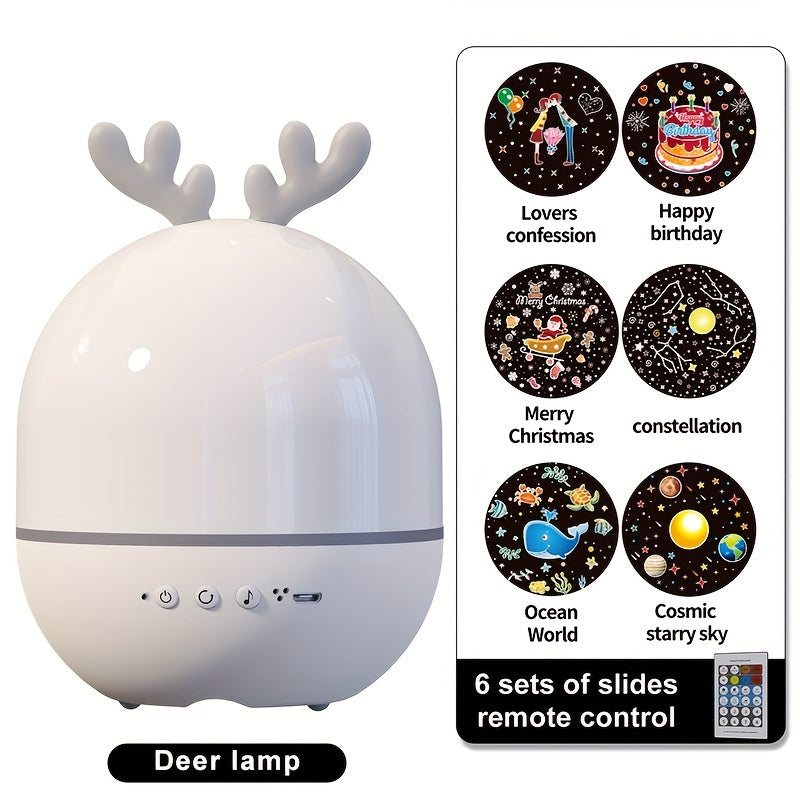 Kinder Sterrenhemel Projector Nachtlamp | 360° Rotating Galaxy Lamp met Muziek & Afstandsbediening | Perfect Cadeau voor Kinderkamer Decor