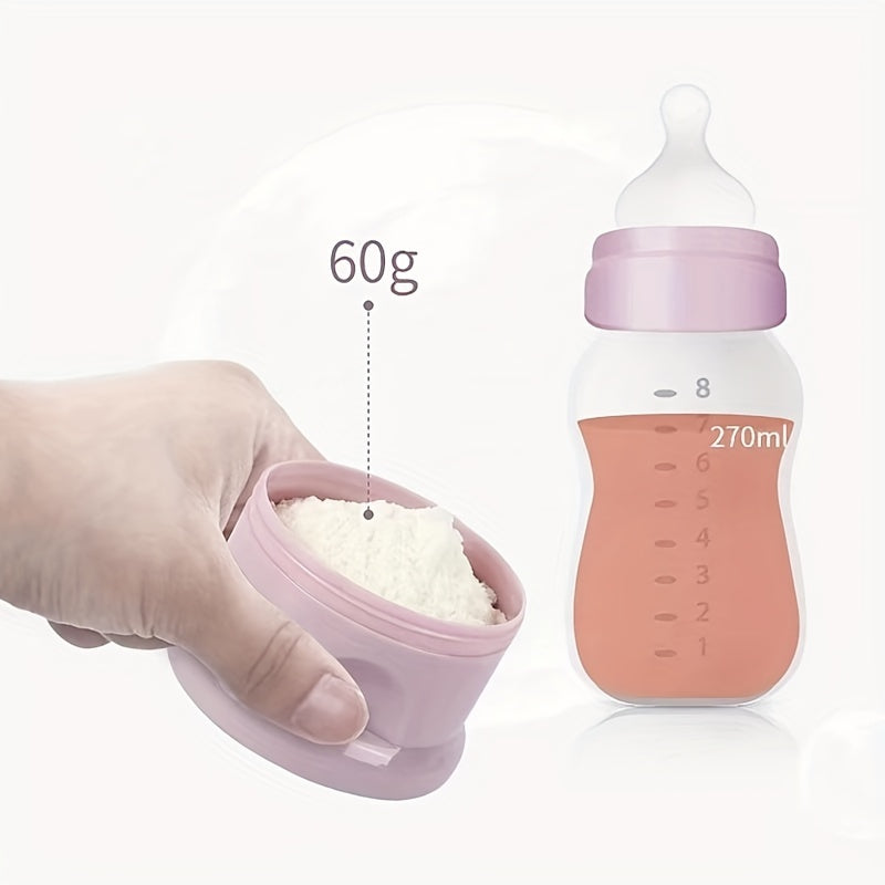 Vierlaagse Draagbare Container met Cartoon Beer Ontwerp | Melk- en Snackcontainer voor Reizende Baby's