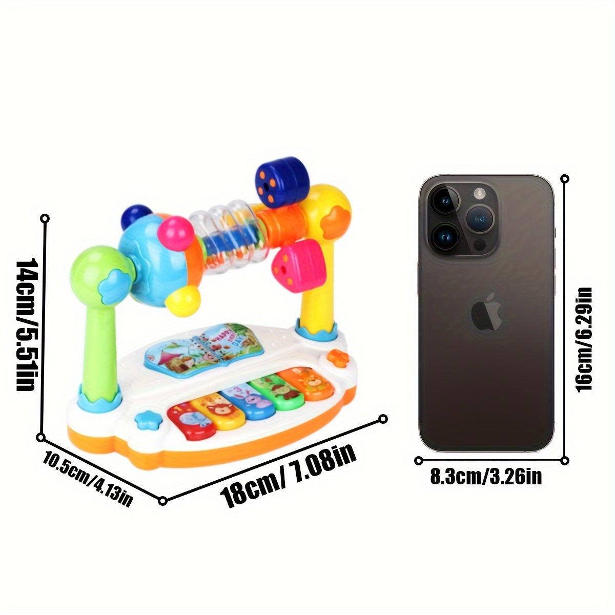 Interactief Muzikaal Keyboard Speelgoed voor Kinderen | Educatieve Piano met Ritmespellen en Liedjes met Lichtgevende Functies - Vanaf 0+ Jaar