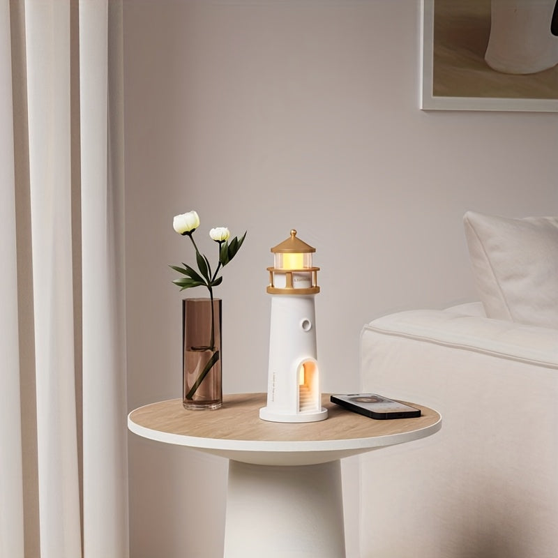 LED Nachtlamp Vuurtoren | Oplaadbaar met Afstandsbediening & Maanprojectie