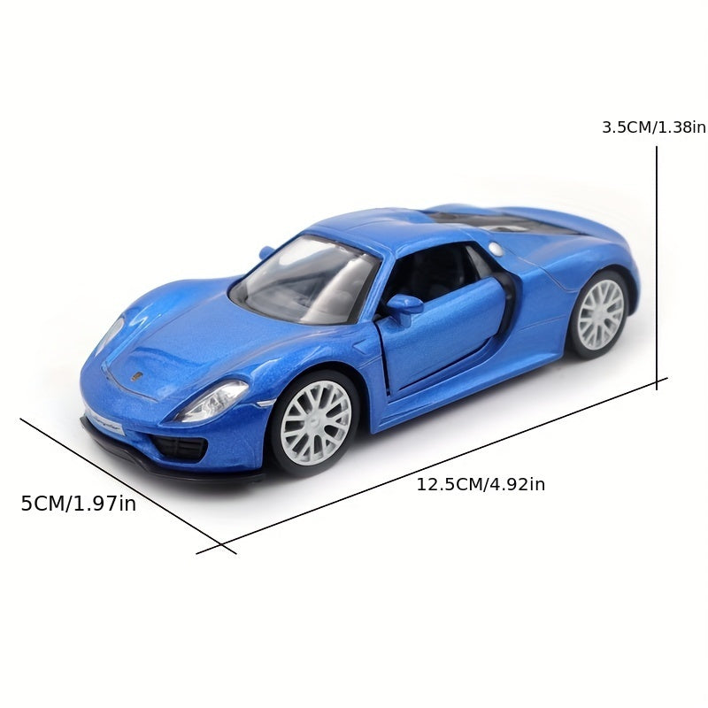 Porsche 918 Spyder speelgoedauto 1:36 - Leuk voor kinderen en perfect als verjaardagsgeschenk.