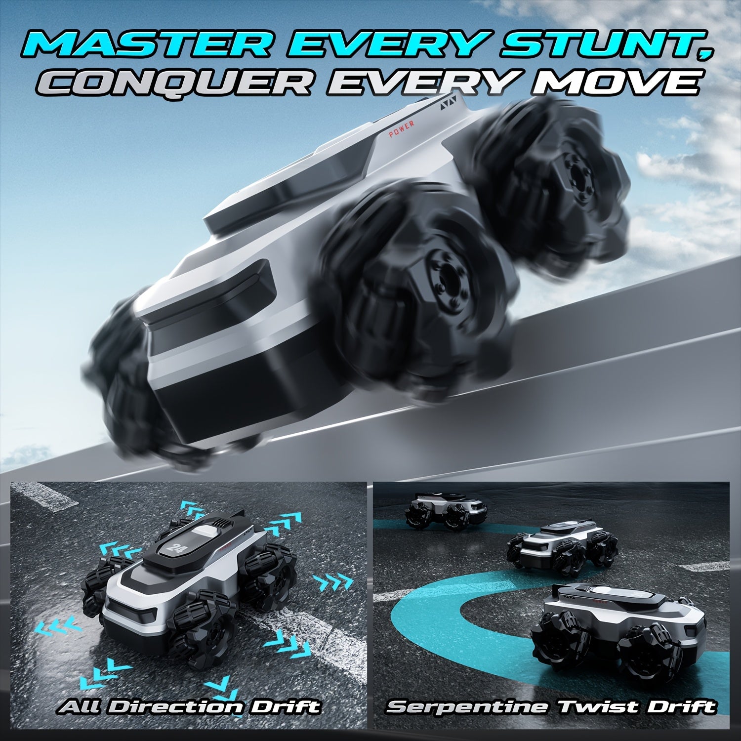 Amfibische Bestuurbare Stunt Auto voor Kinderen vanaf 6 Jaar | All-Terrain 4x4 Speelgoed voor Stoere Jongens en Meisjes | RC Truck Cadeau voor Buiten Spelen