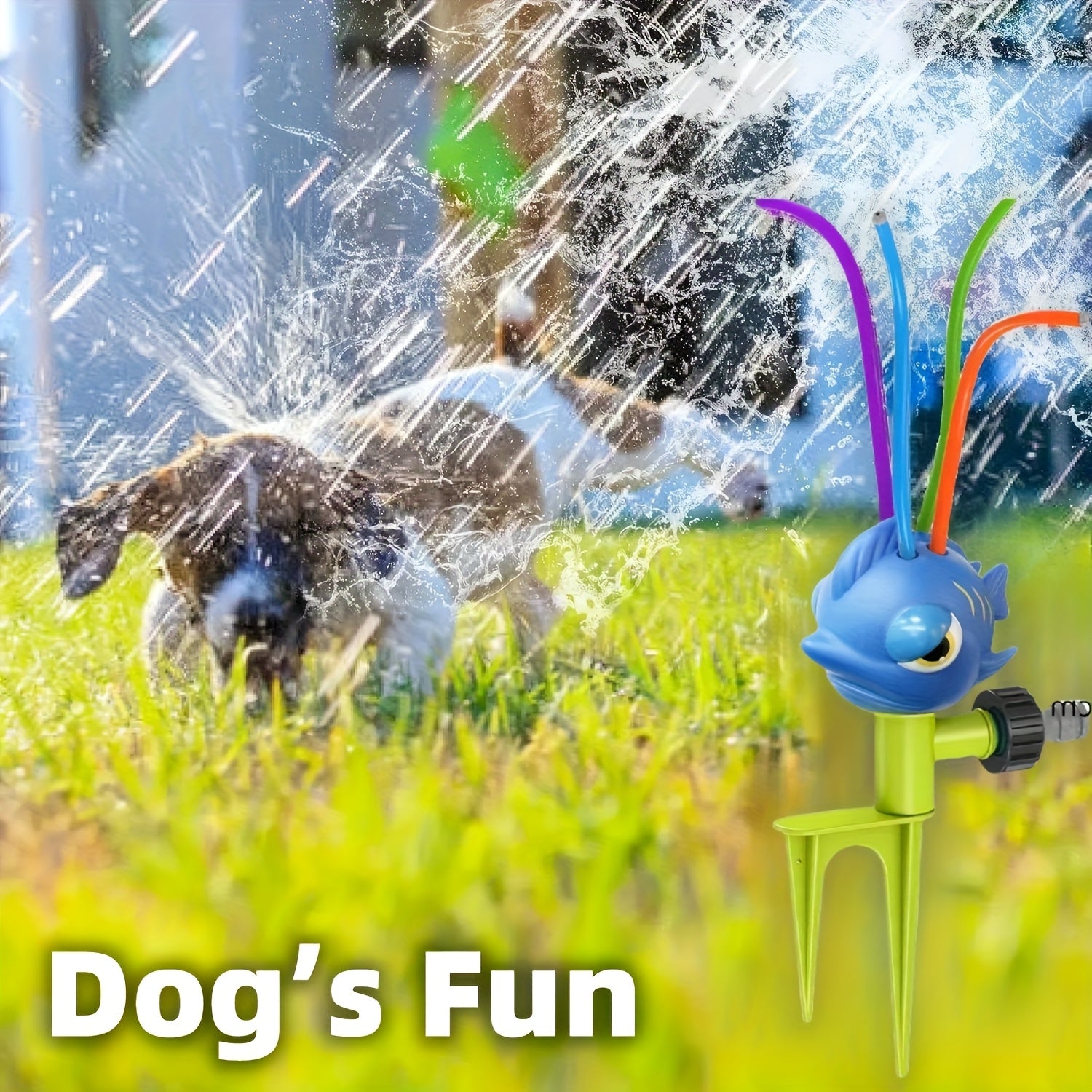Octopus Sproeier Tuin – Schommelende Sprinkler met Levendige Kleuren, Weerbestendige Speelse Tuindecoratie voor Kinderen, Huisdieren & Zomerspeelplezier