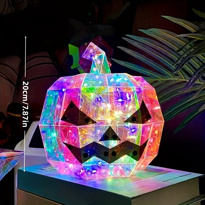 Halloween LED Lamp Pompoenboom | Tafeldecoratie met lichtgevende pompoenen, USB & batterij gevoed