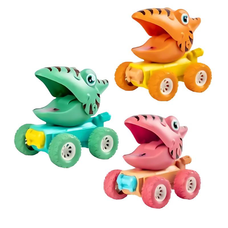 Opwindende dinosaur duwauto