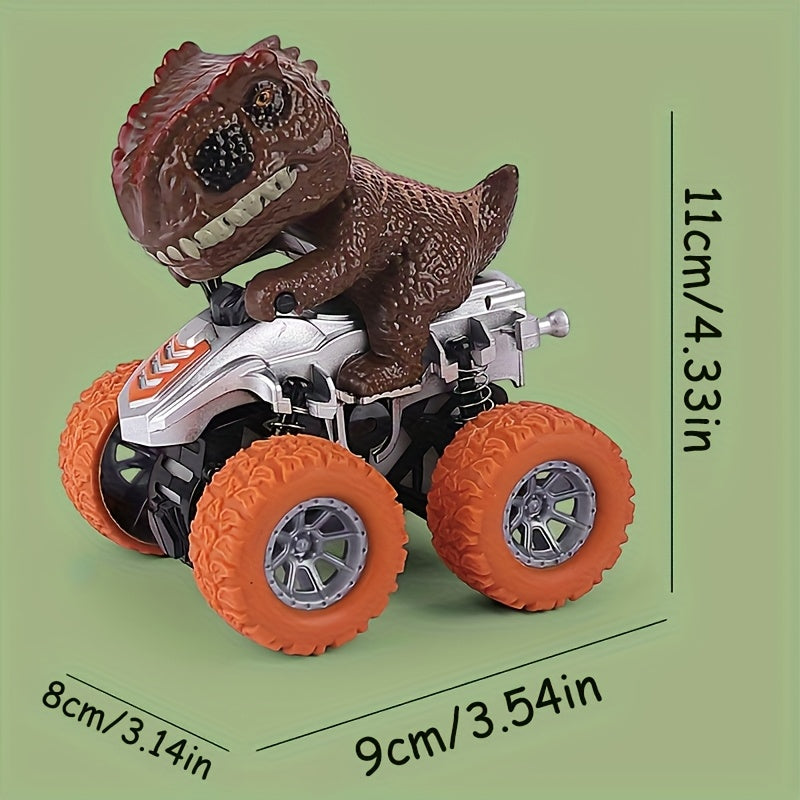 Dinosaurus Inertia Speelgoedauto | 360° Draaibare Stuntauto zonder Batterij – Stoer Cadeau voor Jongens