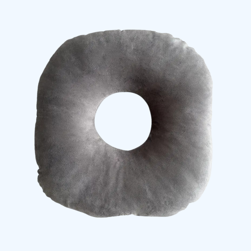 Hypoallergeen Zijslaapkussen met Oorgat - Zacht, Wasbaar, Voor Oorpijn, Grijs