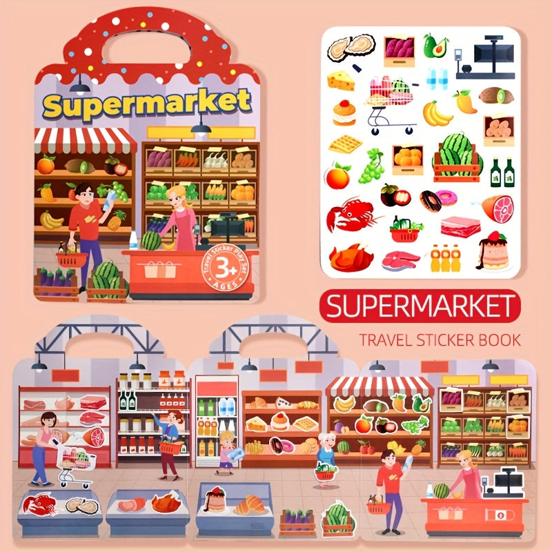 DIY Stickerboek voor Kinderen | Herbruikbare Plakboek met Bubbelstickers – Creatieve Activiteit voor Thuis of Onderweg