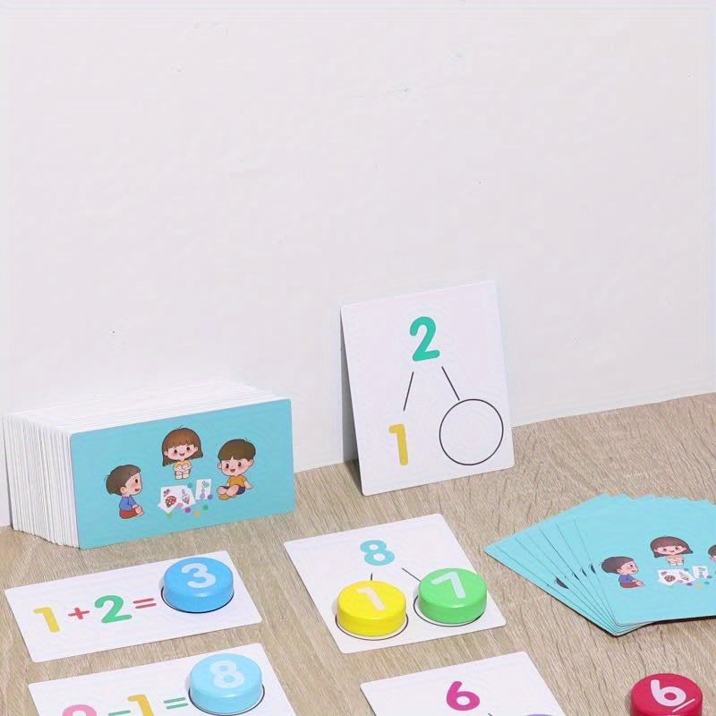 Leer spelenderwijs rekenen – Houten Wiskundekaarten voor peuters en kleuters