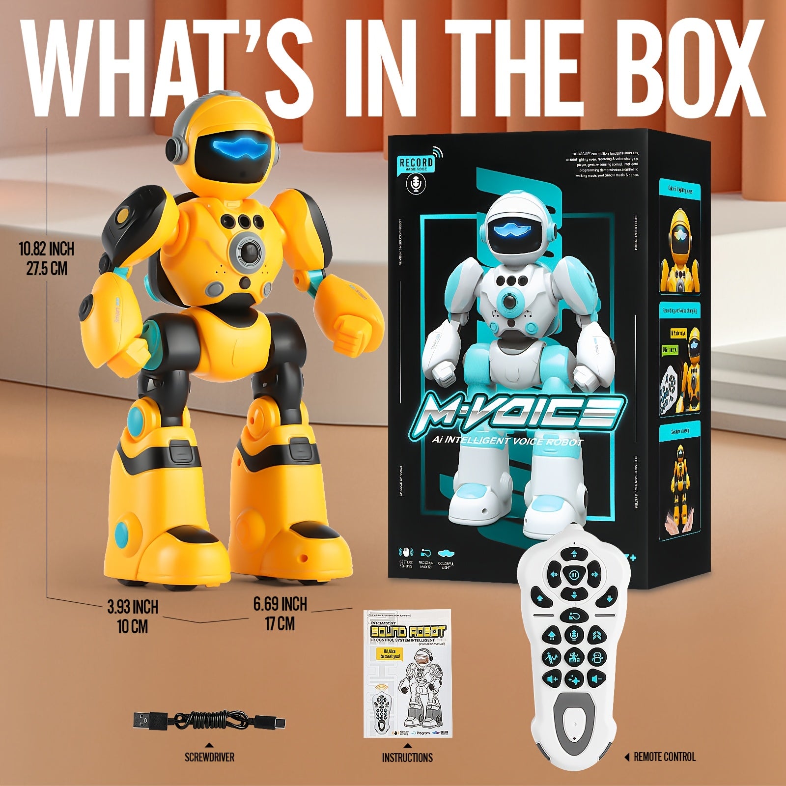 Oplaadbare RC Robot | Muziek + LED | Cadeau voor Kinderen 3–8 Jaar