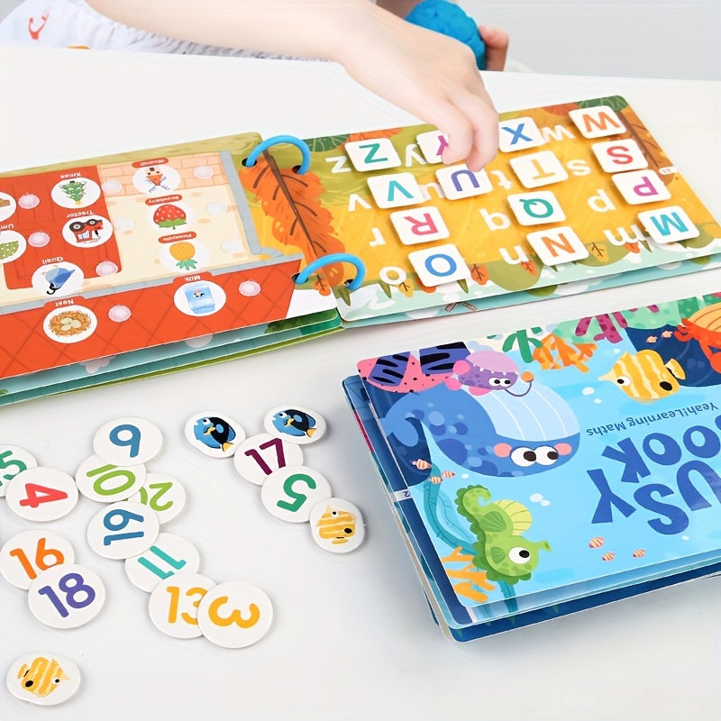 Dieren Leerboek Busy Book | Educatieve Verlichting met Meerdere Thema's, Plak & Scheur Sticker Activiteitenboek voor Kinderen en Peuters