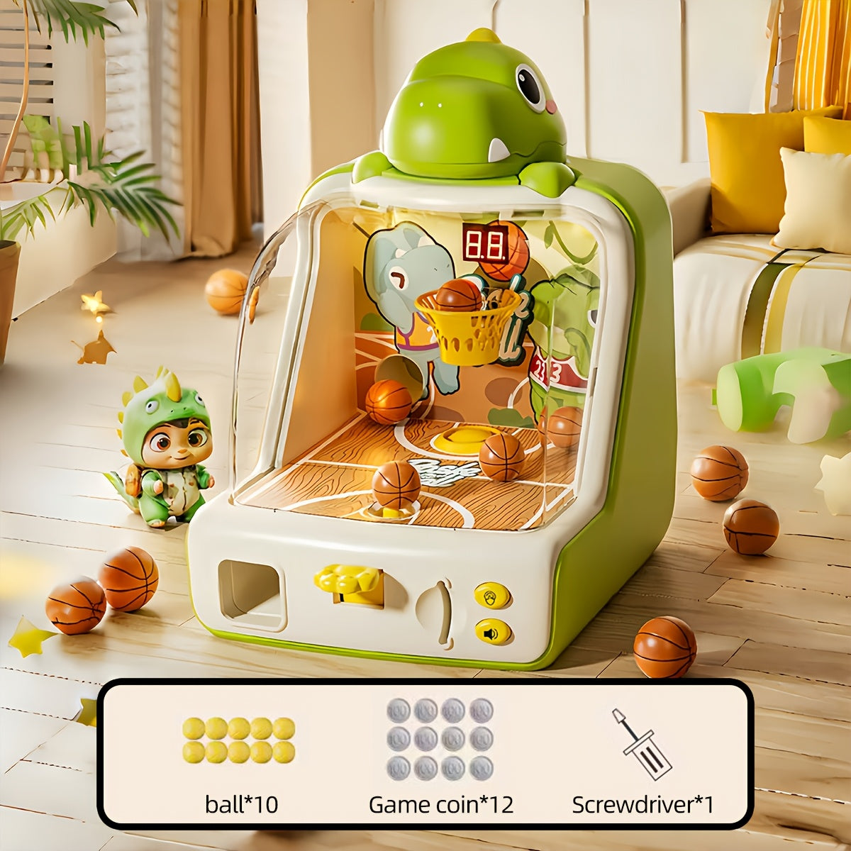 Interactief Automatisch Basketbalspel | Multiplayer Plezier, Ideaal Cadeau voor Kinderen