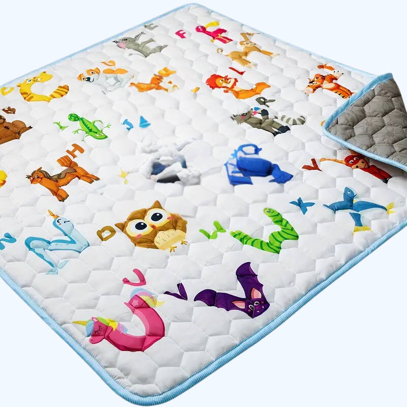 Dikkere Baby Speelmat | Zachte, Geurloze Vloeractiviteit Mat | 50x50 Speelruimte voor Baby's, Peuters | Vouwbaar & Machinewasbaar