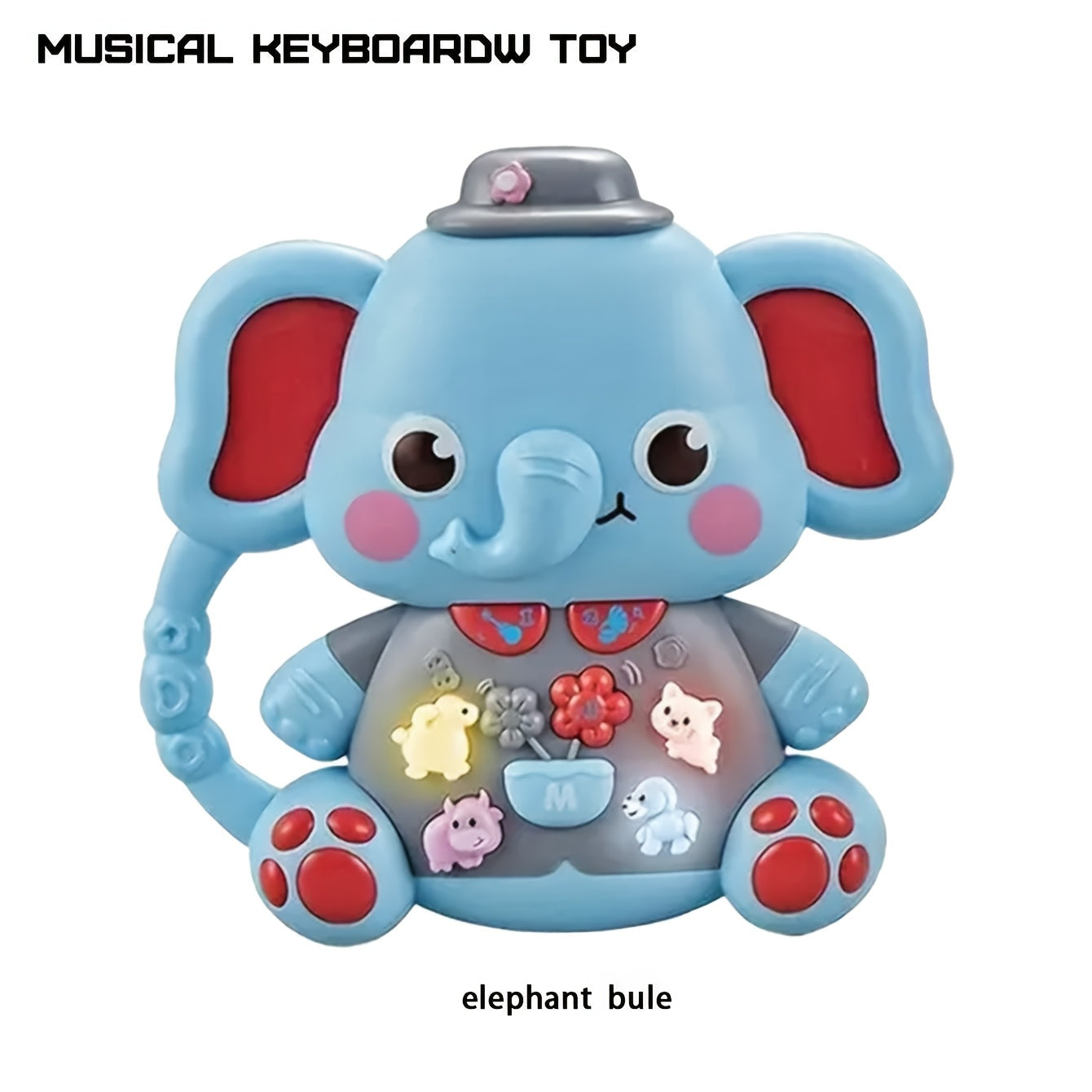 Cartoon dierenvingerpiano | Multifunctioneel educatief speelgoed met leuke muziek en lichteffecten, het perfecte cadeau voor baby's en peuters