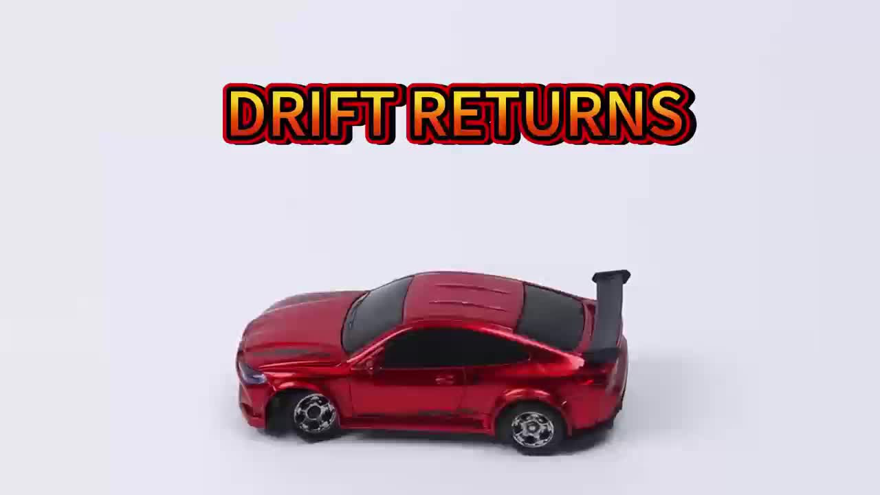 1/64 RC Drift Auto | 2.4GHz Afstandsbediening, LED, USB-C Snelladen, Raceauto